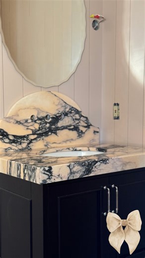 49K views · 149 reactions | SHE’S FINALLY HERE! My powder room pink...