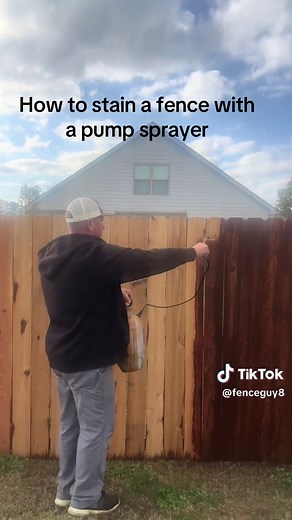 How to Stain a Fence with a Pump Sprayer