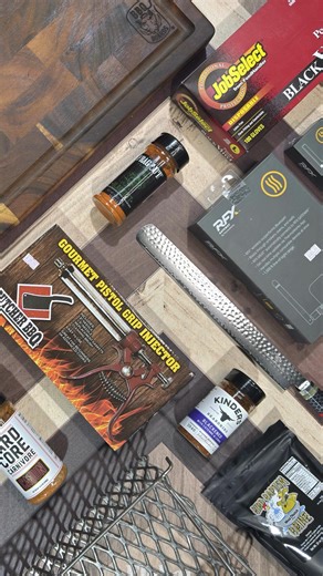 A Deep Fried Cajun Thanksgiving Story 11 essentials. 1 golden bird. From T&V Works Cajun Fryers, to Meat Church BBQ Bird Baptism brine to the Backyard Smokers 12" carving knife — this flat lay’s got everything you need for crispy, juicy perfection. ⚜️ Fry safe. Fry bold. Fry Cajun. #DeepFriedThanksgiving #CajunStyle #FryDay Our perfect Cajun Deep Fry prep includes Frag Out Flavor Butcher BBQ Hardcore Carnivore ThermoWorks | The BBQ Store | Facebook