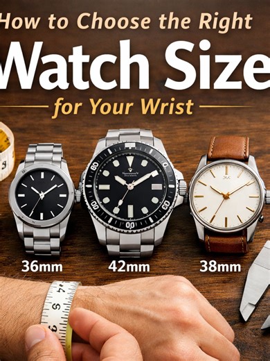 Learn how to choose the right watch size for your wrist. This guide explains case diameter, lug-to-lug distance, thickness, and how to measure your wrist properly.#watchadvice #luxurywatch #watchaccuracy #watchknowledge #QuartzVsMechanical #WatchQuestion #quartzwatch #StyleAndPrecision #watchtips