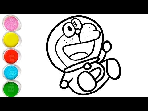 Cute Doraemon Drawing, Painting and Coloring For Kids and Toddlers_ How to Draw Doraemon