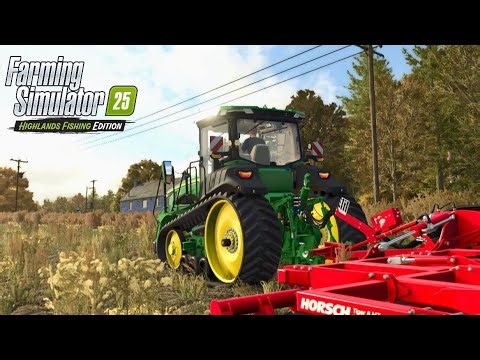 Cinematic-Feeding Highland Cattle, Cultivating Contract Field | FS25 Kinlaig PS5 Gameplay