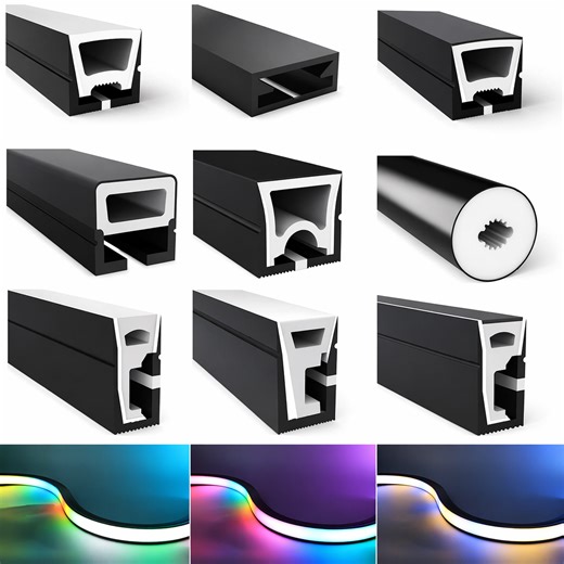 Flexible LED Neon Strip Channel Top Emitting Silicone Diffuser Tube Bendable Waterproof LED Profile Cover for LED Strip Lights - Orbisify.com