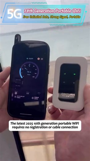 Portable 5G WiFi Router, Free Internet Access Anytime ✨ No SIM card...