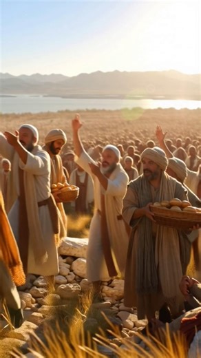 The feeding of the five thousand men.
