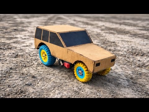 How to make RC mini Jeep car cardboard easy homemade