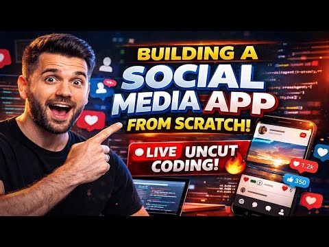 Building a SOCIAL MEDIA APP from Scratch 🔴 LIVE Coding (Instagram Killer?)