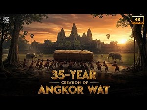 AI video recreating the journey of building Angkor Wat — the great temple of the Khmer Empire