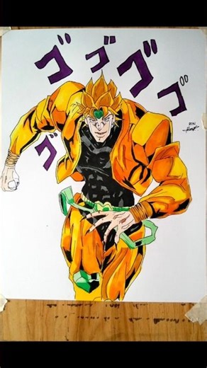 Drawing Dio Brando 🔥 JoJo's Bizzare Adventure 🔥 #drawing #jojobizzare #youtubeshorts #diobrando