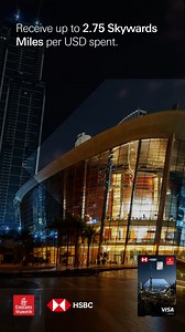 Introducing the HSBC Emirates Skywards Infinite Credit Card, packed with travel and lifestyle benefits that uplift your life miles above the ordinary. Earn up to 2.75 Skywards Miles per USD spent and get up to 50,000 Skywards Miles in Sign-up and Welcome Offers. Terms and conditions apply. Apply now. نقدم لك بطاقة HSBC سكاي واردز طيران الإمارات إنفينيت الائتمانية المليئة بمزايا السفر والفوائد لحياة تتفوق على العادي بأميال. اكسب ما يصل إلى 2.75 ميل سكاي واردز مقابل كل إنفاق بالدولار واحصل على أكث