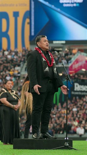 Eroni Clarke's surprise anthem at Eden Park is a finalist in NZ's Favourite Sporting Moment of the year at the 2026 Halberg Awards 🖤 Voting is open until halfway through the awards show on 16 Feb, and you can vote once a day until then! Vote now ➡️ https://halberg.co.nz/halberg-awards/vote/ | New Zealand Rugby