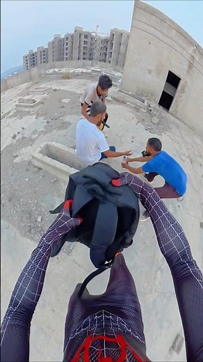 Stealing Stuff from Friend on Rooftop POV! 🎒🎈 #Parkour #POV #Prank #Chase