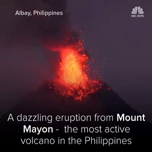 198K views · 742 reactions | WATCH: Tens of thousands fled the area around the most active volcano in the Philippines as it shot lava into the sky. | NBC News World | Facebook