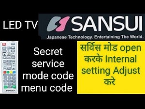 How to open SANSUI LED TV Service mode/ Menu Code