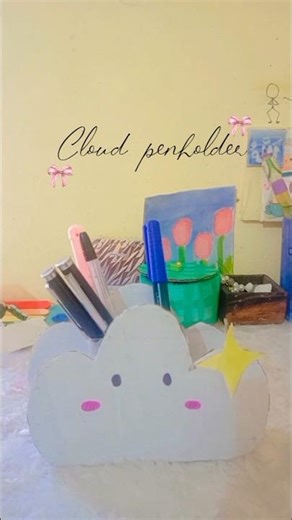 cloud penholder ☁️♥️#cuddlecloud #diy #craft