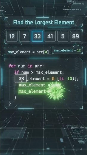 Find the Largest Element in an Array Using Python #python #dsa #coding #datastructures