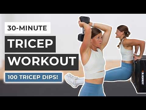 30-Minute Dumbbell Tricep Workout (Strong, Toned Arms)