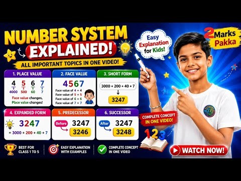 🔥Place Value, Face Value, Short Form, Expanded Form, Predecessor/Successor | Number System Explained