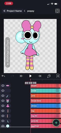 I made a poppy rig with vector drawing! #dandysworld #alightmotion
