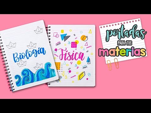 Haz PORTADAS BONITAS y FACILES para tus materias - REGRESO A CLASES