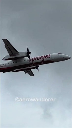 SPICEJET DASH8 Q400 takeoff at Chennai Airport #shorts #aviation #spicejet #dash8 #takeoff #chennai