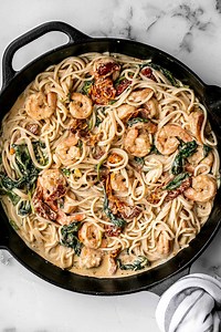 Creamy Shrimp Pasta with Sun-dried Tomatoes
