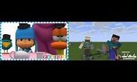 Mix of 2 videos from youtube : Pocoyo Elly Tea Party Spilt Into Zombie Tea Party