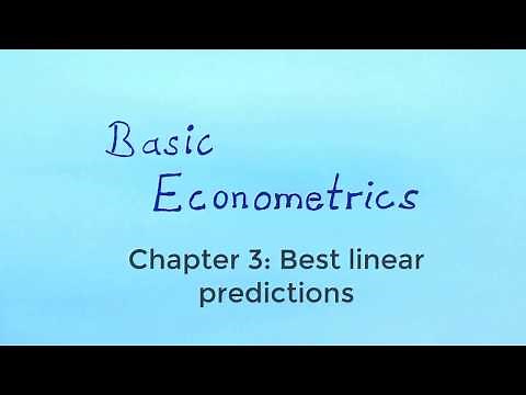 Basic Econometrics - Best linear predictions