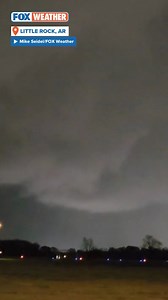 SOUND ON 🔉 Video from FOX Weather Storm Specialist Mike Seidel shows this booming tornado-warned storm just outside of the Little Rock Airport. | FOX Weather