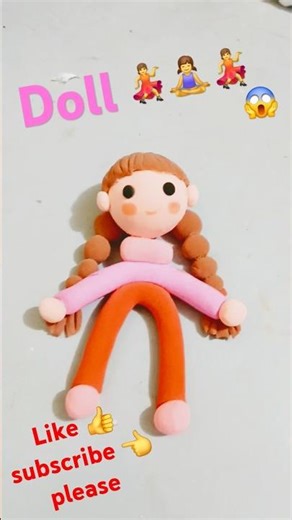 DIY clay funny doll😱#shorts #youtubeshorts #viralvideo #doll #clay #craft #trending #@multicreating