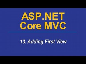 13. FIRST VIEW - Asp.Net CORE MVC
