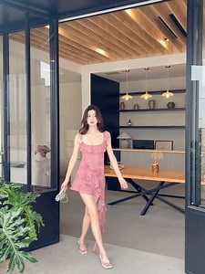 Embrace your feminine charm with our ruffled tie strap dress. Light, breezy, and perfect for any occasion. #OOTD16781 #RuffledDress #TieStrap #FeminineFashion #SummerStyle | OOTD Malaysia