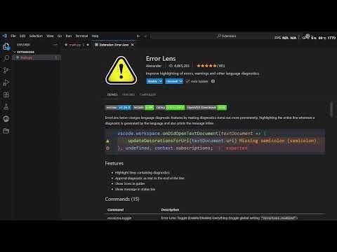Boost Your Debugging with Error Lens in VS Code!