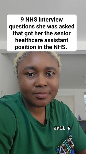 9 NHS interview questions she was asked that got her the senior healthcare assistant position in the NHS. #dementiacaregiver #healthcareassistant #julip #london #care #CareJobs | JULI P