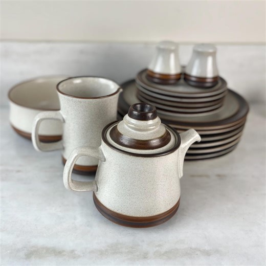 Vintage Denby 1970s Potter’s Wheel Stoneware - Parchment (17 Pieces) - Etsy