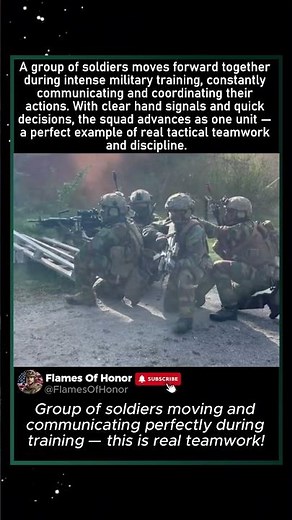 US Soldiers Moving in Team During Combat Training #militarytraining #usarmy