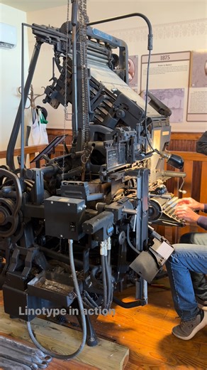 Working the Linotype! | Lamb's Printing Exibit at Spindletop- Gladys City Boomtown Museum