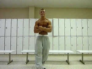 19 year old natural teen bodybuilder practising posing