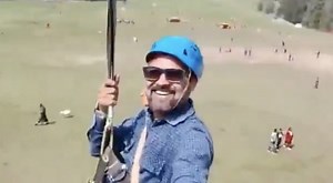 He Had No Idea: Man Films Himself Going Down A Zip Line During Terror Attack In India Where People Are Actively Being Shot Below Him!