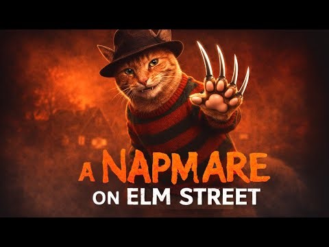 A Napmare on Elm Street 😼A Nightmare on Elm Street with my cat Eliot as Freddy Krueger😹