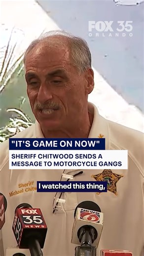 "It's game on" | Volusia Sheriff Mike Chitwood is calling out alleged motorcycle clubs and gangs after a violent shootout earlier this year between the Mongols and Warlocks at a gas station in New Smyrna Beach, Florida. VSO, the FBI, and several other agencies have arrested 28 members of the Mongols motorcycle gang. bit.ly/4eAzfNy | FOX 35 Orlando