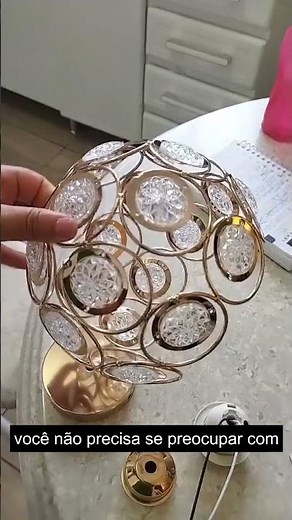 ✨ Luminária Teto Cristal Moderna 💎 | Ilumine com Estilo! ✨