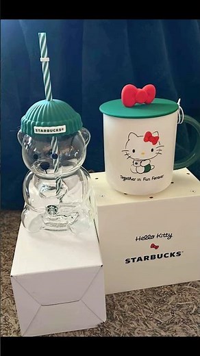 Starbucks Bearista Cup and Hello Kitty Mug Unboxing