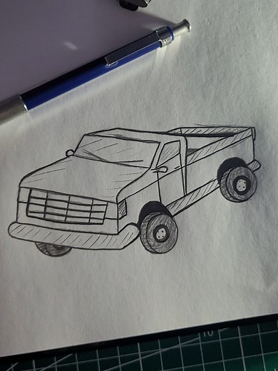 Como desenhar uma camionete de forma criativa