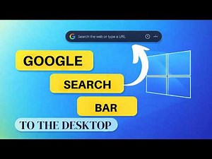 Add a Google Search Bar to your desktop or home screen in Windows 10/11