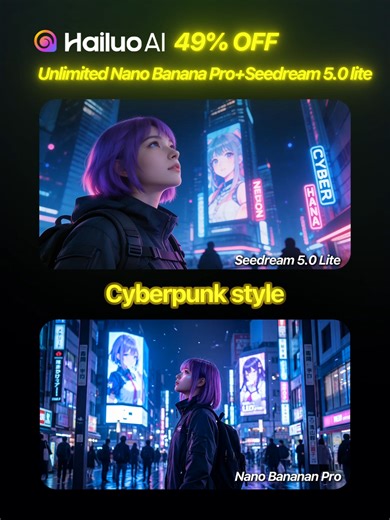 🔥 Get Up to 49% OFF Hailuo AI Annual Plan — Unlimited AI Video & Image Creation for 365 Days! Unlock your full creative power with Hailuo AI Annual Plan — now up to 49% OFF 🚀 Enjoy 365 days of free, unlimited access to powerful models like: ✨ Nano Banana Pro ✨ Nano Banana 2 ✨ Seedream 5.0 Lite ✨ GPT Image 1.5 Create stunning AI videos, cinematic visuals, anime scenes, and viral content in minutes 🎬 This is the best time to upgrade and bring your ideas to life. Don’t miss it! ⚡ Start creating 