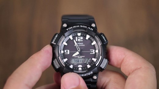 卡西欧双显户外运动潜水手表AQ-S810W时间、闹铃设置方法