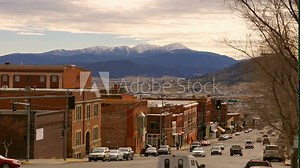 Granite Drive Traffic Butte Montana Downtown United States
