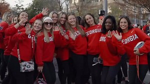GymDogs took the Dawg Walk on a winning Saturday in Athens!🐶🖤 #GoDawgs | #BeUndeniable | Georgia Gymnastics