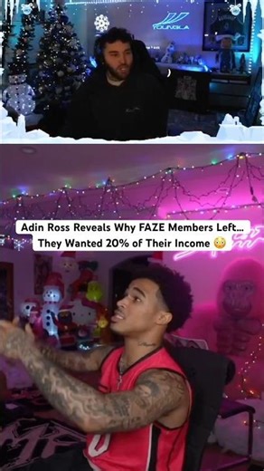 Adin Ross Reveals Why FAZE Members Left… They Wanted 20% of Their Income 😳